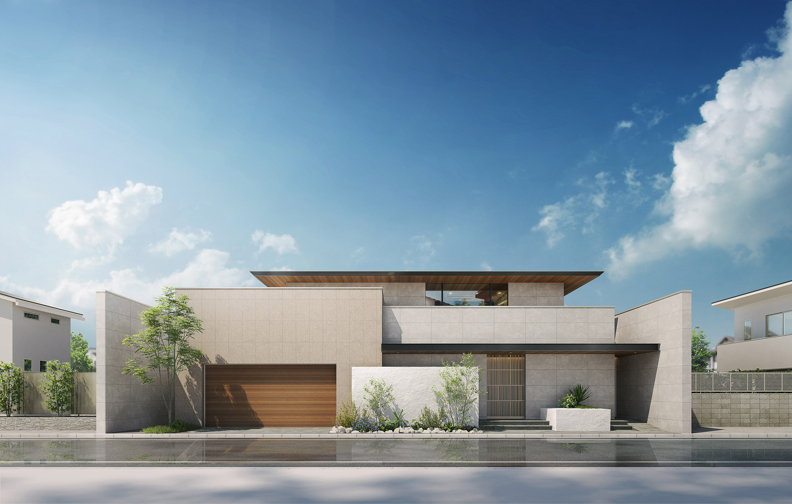 一戸建ての外観3DCG制作実例